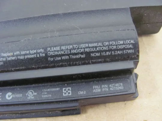 Купити Оригінал АКБ, Акумуляторна батарея, battery, живлення, Оригінальна батарея 42T4678 42T5265 42T5264 42T4677 10.8V 57W для LENOVO R400 R61 R61i T400 T61 T61p T61u W510