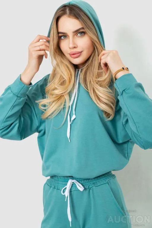 Спорт костюм женский однотонный, цвет оливковый, 182R011-1 Інтернет-аукціон