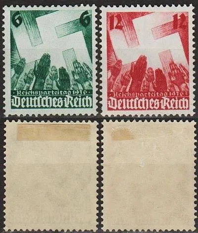 фото, 1936 - Рейх - Партз'їзд в Нюрнберзі Mi.632-33 *