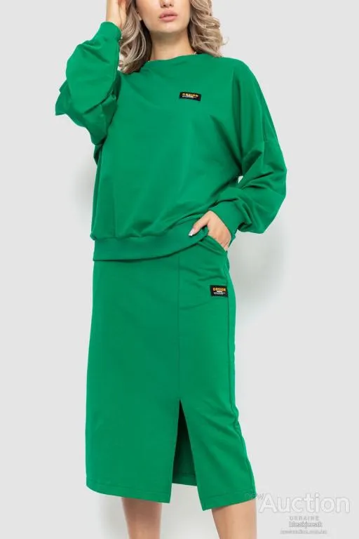 Купити Костюм женский повседневный, цвет зеленый, 115R0517