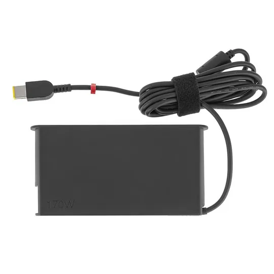 Оригінальний блок живлення для ноутбука LENOVO 20V, 8.5A, 170W, USB+pin (Square 5 Pin DC Plug), 3 pin, black, SLIM OVALE З аукціону