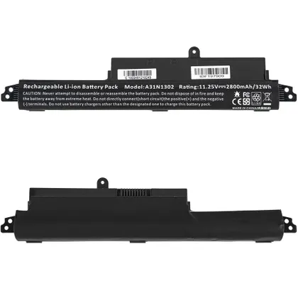 фото, Батарея для ноутбука ASUS A31N1302 (X200CA, X200MA, X200LA, F200CA) 11.25V 2800mAh Black (LG/ Samsung/ Sanyo)