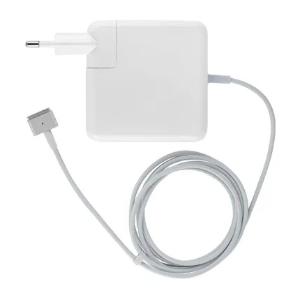 фото, Блок живлення для ноутбука APPLE MagSafe2 16.5V, 3.65A, 60W, White,Т-подібний роз'єм MagSafe2, з євро-адаптером