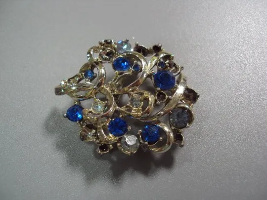 Бижутерия брошка брошь ажурная 4 см (нет несколько камушков) №10856 Ціна