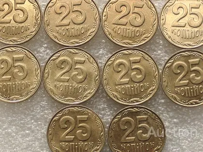 фото, 25 копійок 2012 рік Україна " Штемпельний Блиск 10 штук одним лотом " (13...)