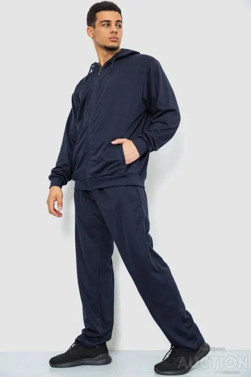 Спорт костюм мужской, цвет темно-синий, 244R9111 З аукціону