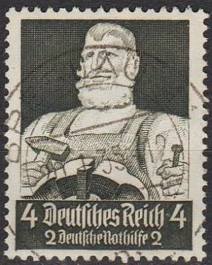 фото, 1934 - Рейх - Професії - Коваль 4 Mi.557 _2,0 €