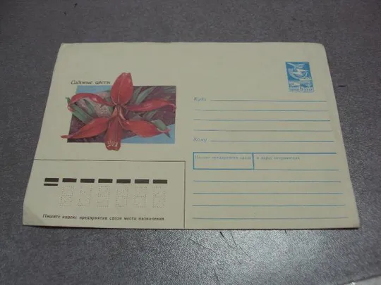 Купити конверт ссср садовые цветы спрекелия 1988 панченко №5702