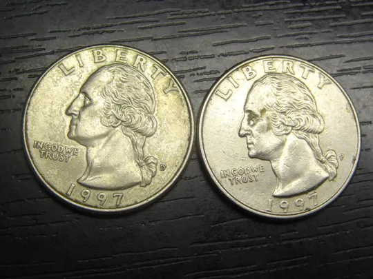 1/4 долара 1997 США (два різновиди) Ціна