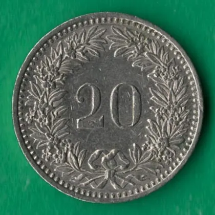 фото, 20 раппен 1983 року Швейцарія [БР]