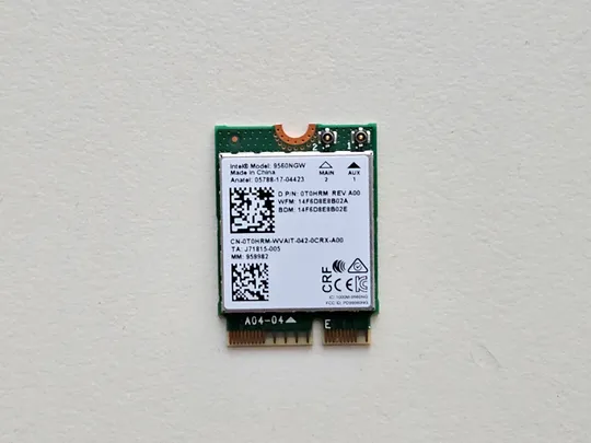 WiFi модуль Intel Dual Band 9560NGW 0T0HRM оригінал з розборки Ціна