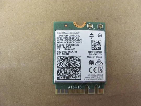 номер0126-20 WI-FI модуль 8265NGW 01AX704 для  Lenovo ThinkPad 13 Gen 2 оригінал Ціна