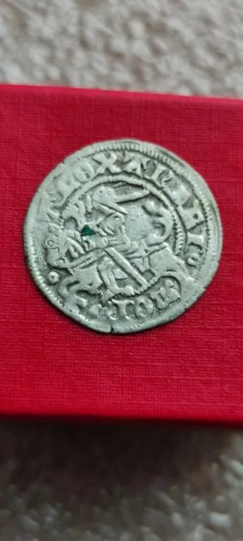 Купити Монета начала 16 века Орёл с высунутым языком, всадник с мечом, Литва, серебро tvk58.