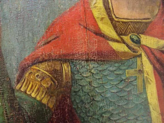 Икона Святой Иоанн Воин дерево Святой Иван Воин большая  размер 107,5 х 51,8 см №13818 Недорого