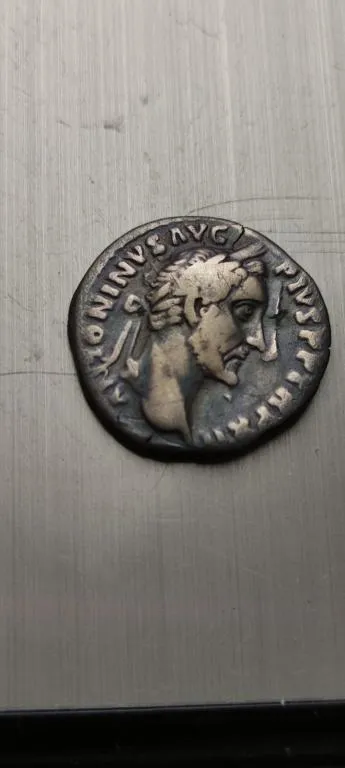 Монета Богиня Удачи Фортуна держит руль, имп Антонин Пий,серебро, древний Рим tpf308 Ціна