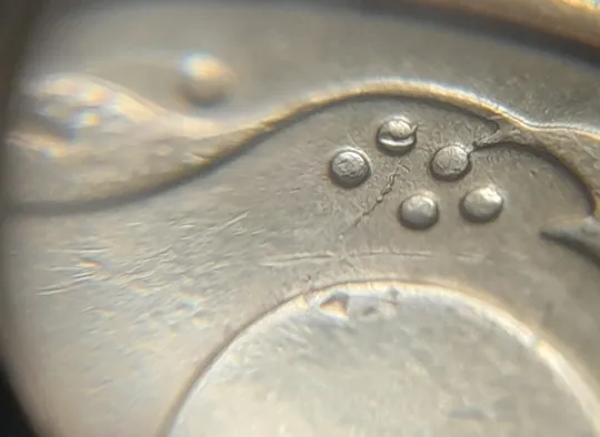 (6021) 10 копійок 1992 2.1ВАм розкол + зминання + ступінчастий кант (10 копеек 1992 2.1ВАм брак) З аукціону