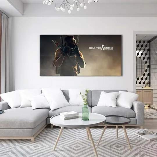 Купити Картина на холсті CS Go 90x180см