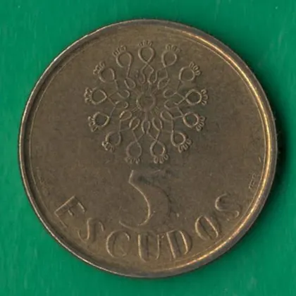 фото, 5 ескудо 1987 року Портуґалія [МШ]