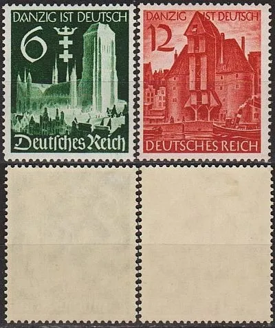 фото, 1939 - Рейх - Гданськ - німецький Mi.714-15 *