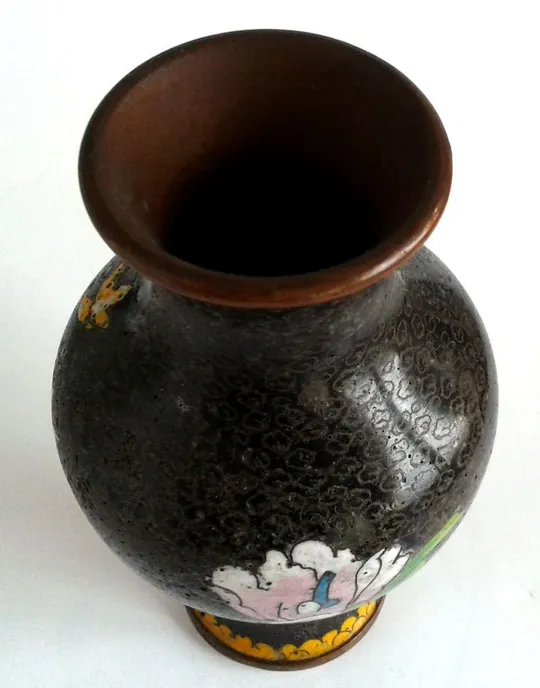 Антикварна колекційна ваза клуазоне Cloisonne мідь XIX століття Характеристики