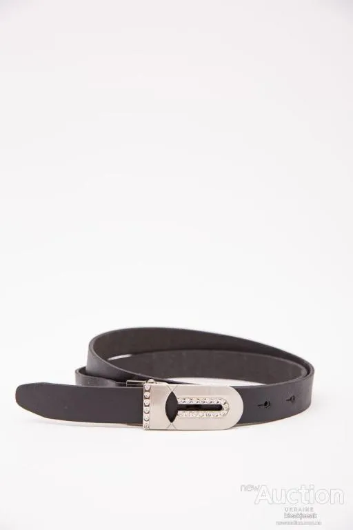 Женский ремень из кожзама, пряжка с крючком, цвет Черный, 196RL25S0G17 Ціна