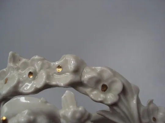 Карандашница фарфор Германия корзина ребенок и вазон мальчик с вазоном подставка для ручек №14340 Недорого