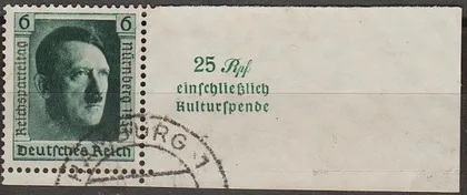 фото, 1937 - Рейх - Партз'їзд в Нюрнберзі Mi.650 _надп _7,50 € _Вирізка