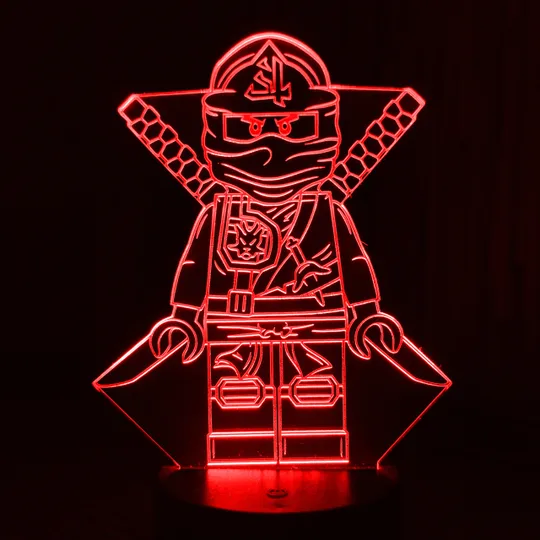 Акриловий світильник-нічник LEGO Ниндзяго червоний tty-n001348 Ціна