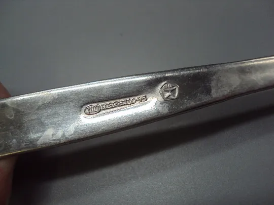 Столовые приборы вилки нерж ЗиШ узор цветы листья листочки нержавейка вилка 20 см лот 3 шт №18637в Торговий майданчик