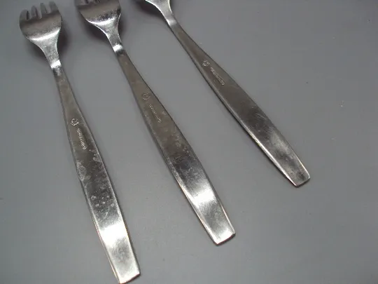 Столовые приборы вилки нерж ЗиШ узор цветы листья листочки нержавейка вилка 20 см лот 3 шт №18637в Характеристики