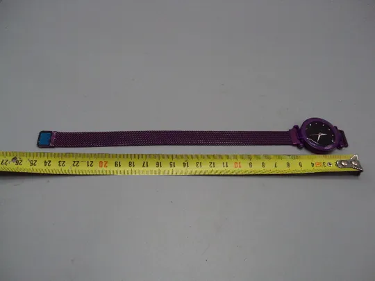 Женские фиолетовые наручные часы Skmei quartz кварц механизм GL68 магнитный браслет №15892 Недорого