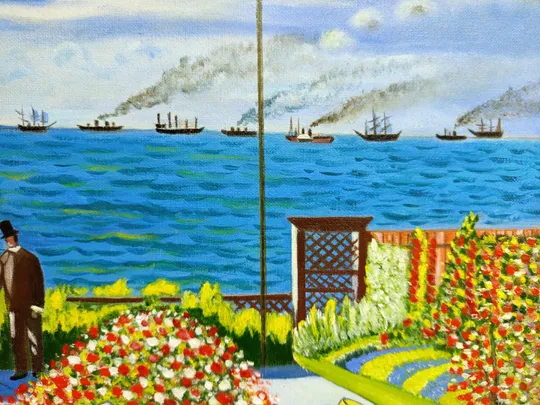 Картина Терраса в Сент-Адрессе копия Клода Моне 50*40 см. Холст масло ручная работа. З аукціону