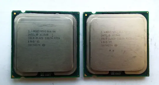 Купити Пара 2х ядерных Core2 Duo 6600 (Xeon 3060) SLACD 2.40GHz/4M/1066 LGA775 Вживане