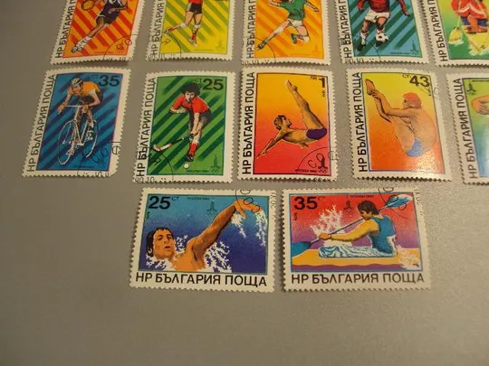 марки серия Болгария 1979 олимпиада москва 1980 спорт лот 12 шт гаш №1633 З аукціону