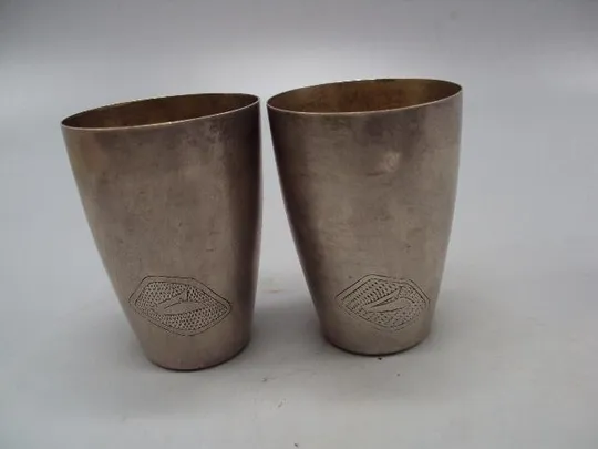 Купити Рюмка стопка серебро 875 проба рюмки стопки вес 107,12 г высота 7,1см, диаметр 5,2см лот 2 шт №14301