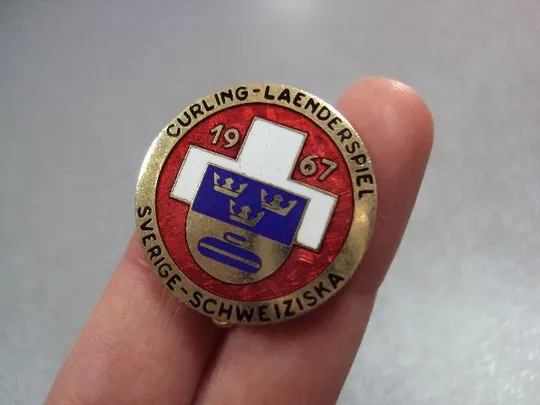 знак керлинг cc curling club curling-laenderspiel sverige-schweiziska 1967 №2877 Де купити