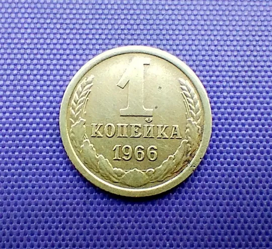 Купити 1 копійка  1966 року, короткі ості