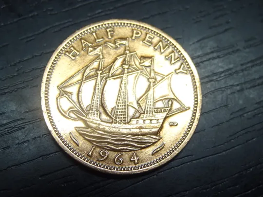 1/2 пенні 1964 Британія Ціна