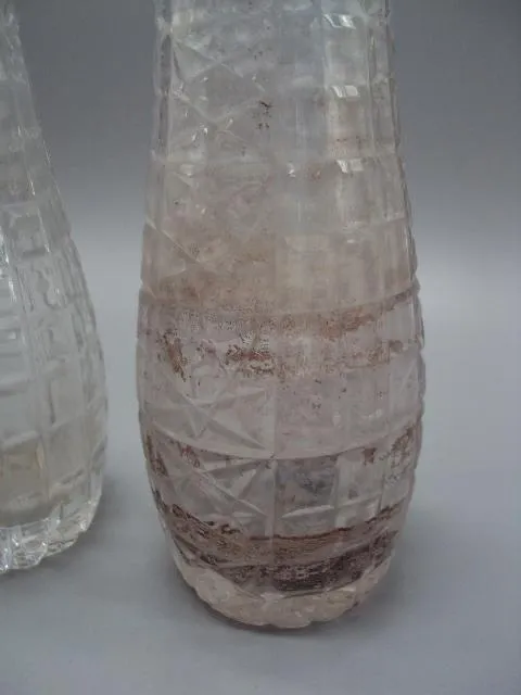 Ваза хрусталь мнц ссср лот 2 шт высота 28,5 см и 28,9 см №13296 Недорого