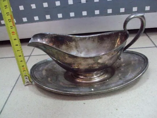 Соусник посеребрение клеймо якорь GORHAM высота 8 см (№1322) З аукціону