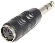 Перехідник 6.35 mm стерео штекер - 5pin-DIN гніздо 180* (11-026) Ціна
