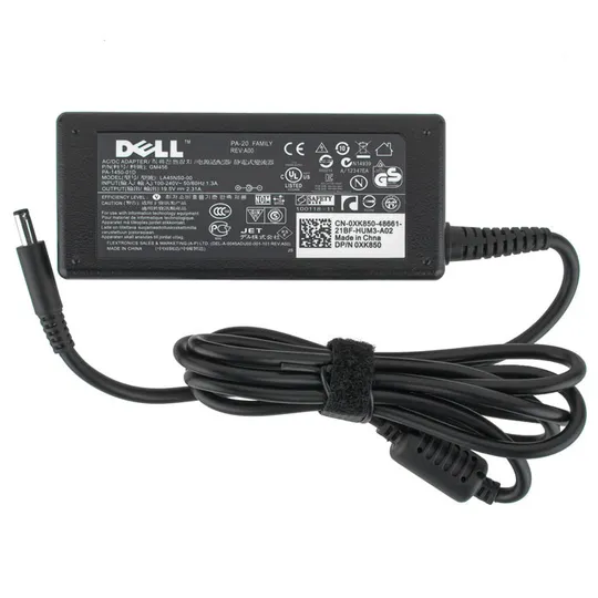 Блок живлення для ноутбука DELL 19.5V, 2.315A, 45W, 4.5*3.0-PIN, 3hole, Black (для DELL XPS 12 13 Ultrabook) (без кабеля!) З аукціону