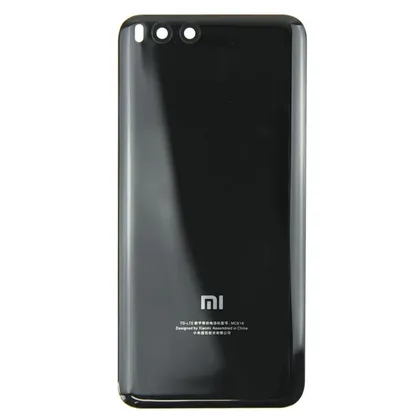 фото, Задня частина корпусу Xiaomi Mi 6 Black (з склом камери)