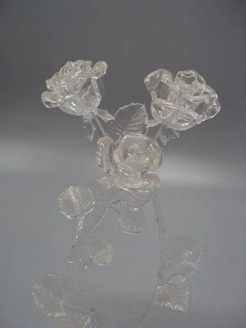 Фигура стекло статуэтка розы цветы розочки высота 16,5 см №13603 З аукціону