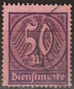 фото, 1922 - Німеччина - Стандарт - Службова 50 Mi.73 гаш _2,0 €