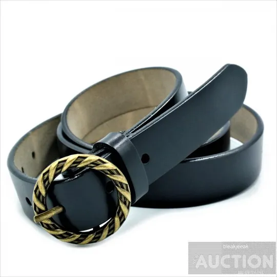 Купити Жіночий шкіряний ремінь темно-синій