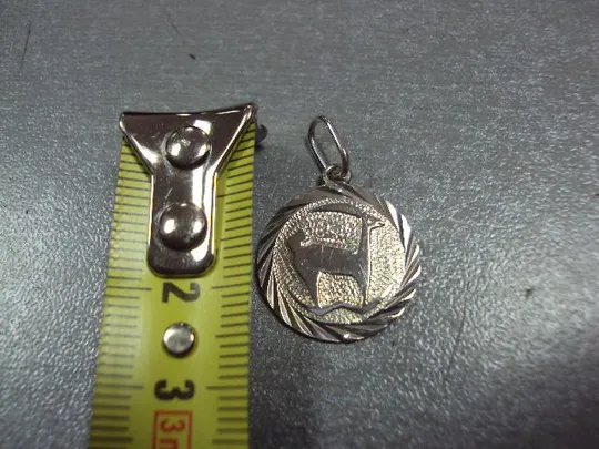 Купити Подвеска кулон круглый гороскоп зодиак козерог серебро 925 проба вес 2,46 г №11884