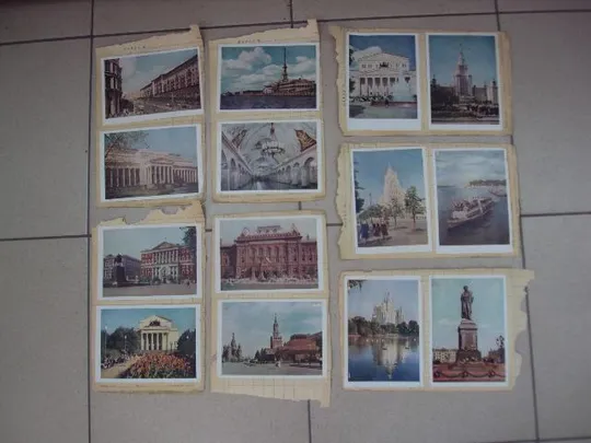 открытка москва 24 шт склейка на листе 7 листов шагина 1955 №12342 Ціна