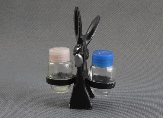 Солонка осёл віслюк зебра металева фігурка СРСР БУ подарунок Інтернет-аукціон