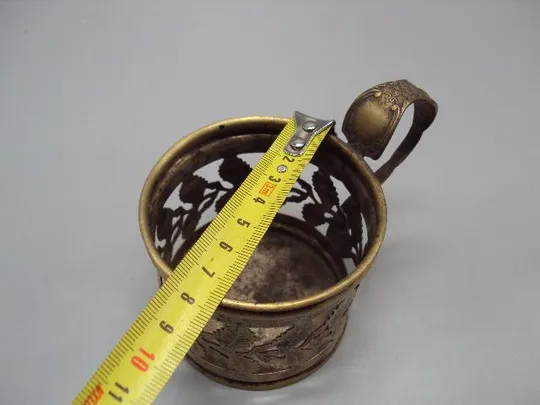 Подстаканник листья Варшава W.M.F. B.Buch Galw высота 6,7 см, диаметр 7,6 см №13657 З аукціону